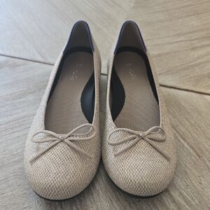 Rothy's Beige Knit Ballet Flats